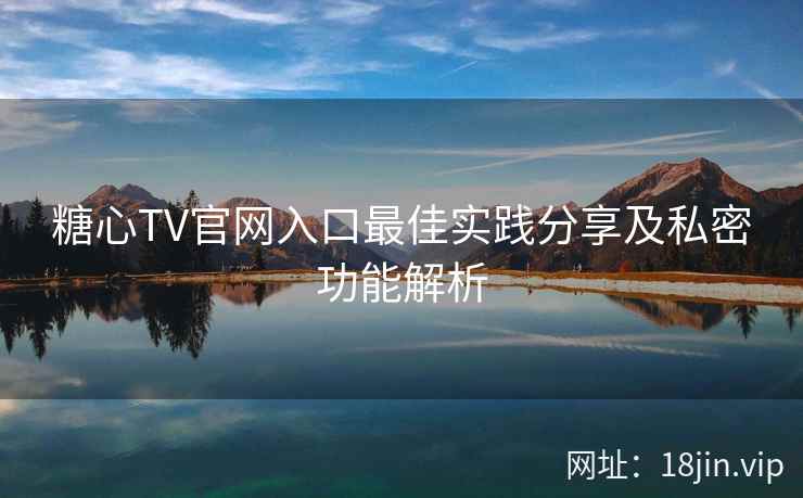 糖心TV官网入口最佳实践分享及私密功能解析